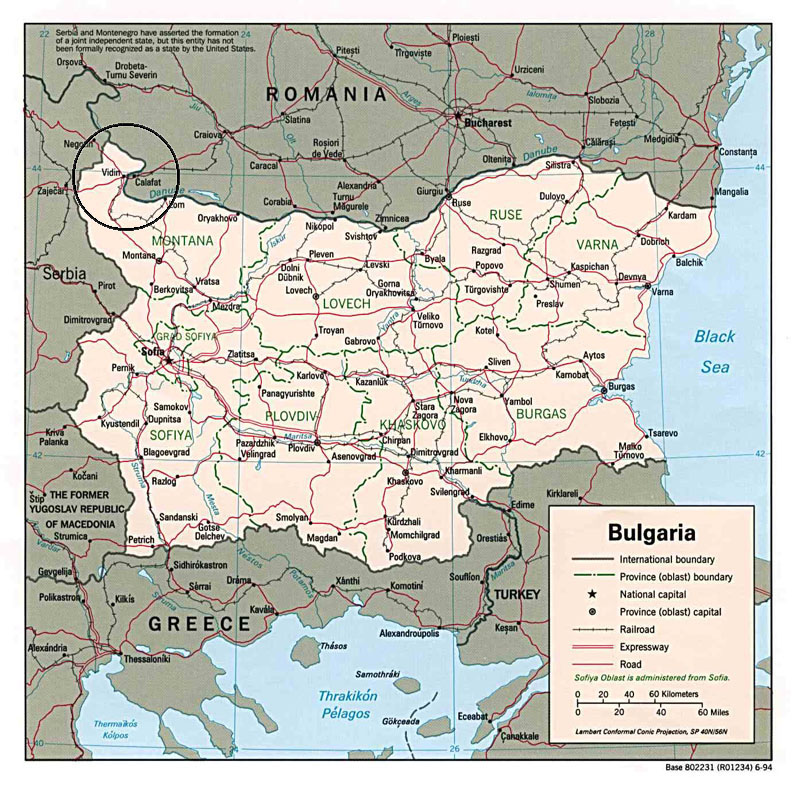 保加利亚地图图片